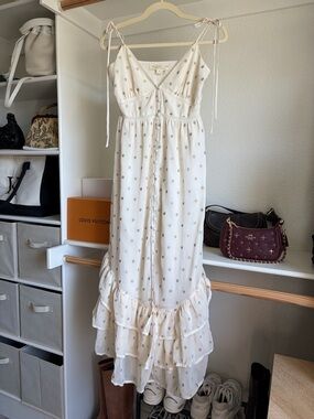 🌊 Saltwater Luxe Cream Gold Maxi Dress-  Cream Maxi Dress for Stagecoach